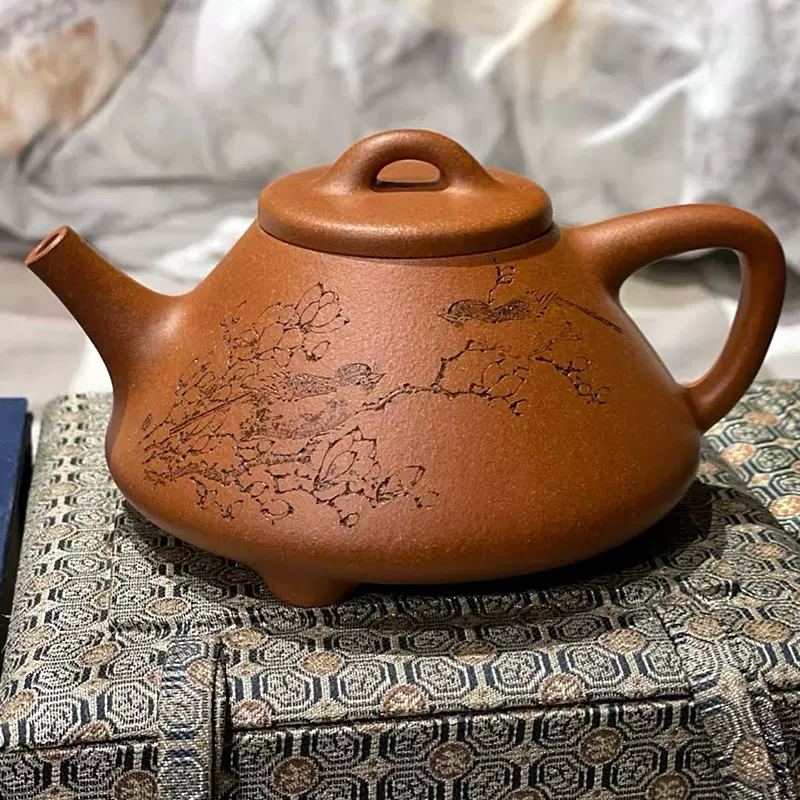 李小龙仿古如意精品纯手工泡茶紫砂壶精品茶壶原矿底槽清375cc