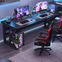 Computer Desk Desktop Bedroom Home Student Study Desk Double Gaming Desk Can Be Equipped with Robotic Arm Carbon Fiber Table