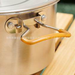 304 stainless steel pot set outdoor cooking portable set picnic camping cookware folding handle picnic pot set wholesale