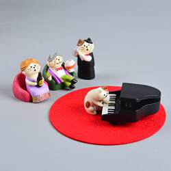 Zakka Groceries Decola Resin Crafts Desktop Ornaments Cat Micro-Landscape Scene Photography Creative Gifts