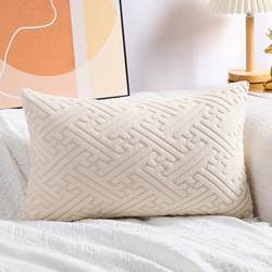 Pillow Cushion Cover for Sofa, Living Room, Rectangular, Single, Large, Modern, Simple, Backrest Pillow Cover, Core Not Included