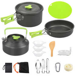 Pots, cookware, outdoor utensils, camping stoves, portable supplies, tableware, household teapot sets, camping sets, frying pans, outer pots for boiling water