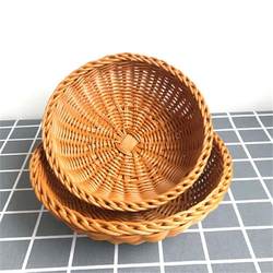 Basket for Holding Steamed Buns, Bamboo Basket for Milk Tea Shop, Rattan Woven Basket for Buns and Cakes, Small Woven Basket for Home Restaurant, Fried Food Basket