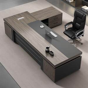 
Desk simple modern manager desk office furniture grand president executive desk and chair combination boss desk factory
