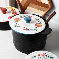 Japanese-style four-season casserole health stew pot household ceramic stone pot ceramic soup pot open fire soup pot wholesale Huafu
