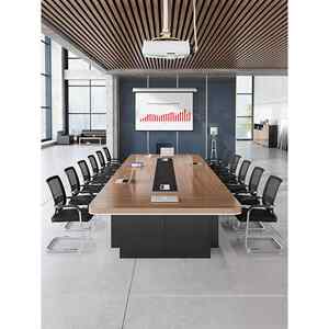 
Large conference table long table simple modern office furniture reception desk training table long table and chair combination