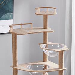 Cat Climbing Frame, Cat House, Cat Tree, Integrated Cat Scratching Board, Cat Shelf, Space-Saving, Non-Solid Wood Cat Jumping Platform for Home Use