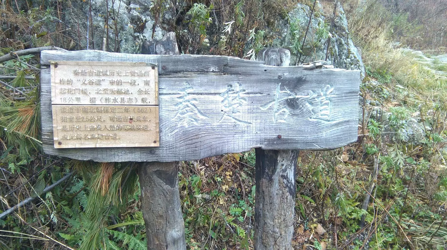 柞水终南山秦楚古道图片