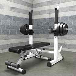 Home-Use Bench Press Rack, Squat Rack, Barbell Integrated Rack, Home-Use Dumbbell Weightlifting Bench, Fitness Bench Equipment, Professional for Men