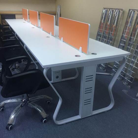 
Simple modern staff office desk chair four-person staff computer desk office furniture office screen card