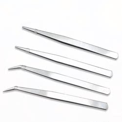 Curved straight stainless steel thin tweezers, gardening clips, bird's nest eyelash picking, manicure, handmade DIY clip tools