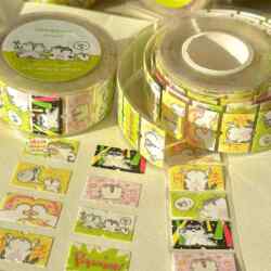 Vibrant Kitten High-Gloss Label Simple Niche Sticker Decoration Cute Style Handbook DIY Student