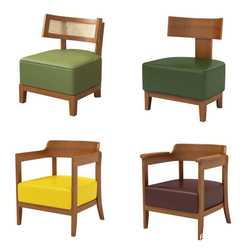 Milk tea dessert shop catering shop woven rattan solid wood wabi-sabi style negotiation leisure area table and chair cafe table and chair combination