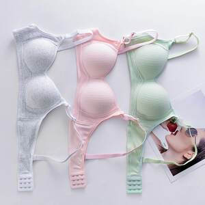 
New direct-selling national clothing pure cotton underwear for girls and high school students, Korean version without steel rims bra, small and thin style, push up to prevent underwear