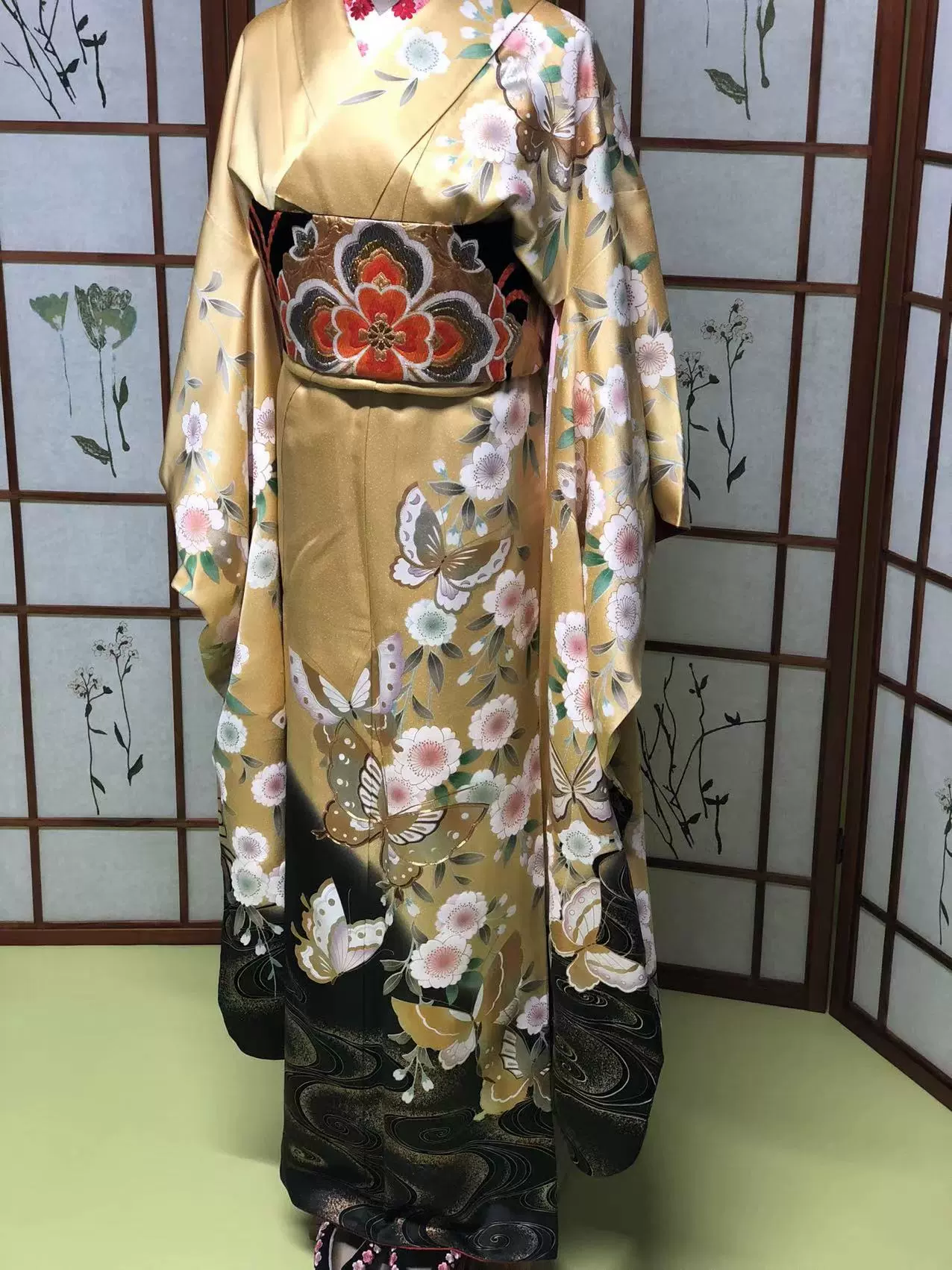 日本中古和服高級正絹豪華振袖請仔細閱讀詳情後購買，以免事後-Taobao