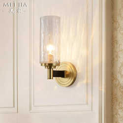 Staircase copper balcony bedroom room wall lamp modern living room furniture simple full aisle post-modern hotel room wall lamp