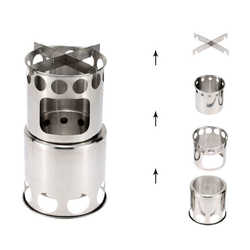 Hot selling outdoor portable camping hiking stainless steel wood stove picnic cooker outdoor stove