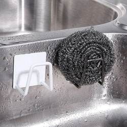 Stainless steel kitchen kitchen hook punched sponge sticky hook