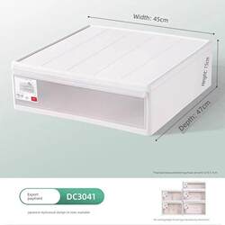 Frosted Transparent Storage Box Drawer-Type Matte Clothing Storage Box Desktop Storage Drawer Wardrobe Organizer Box