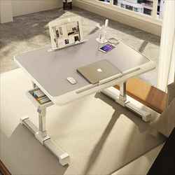 Bed desk dormitory with small table foldable mobile lift computer notebook student learning lazy bay window