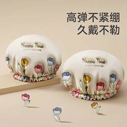 Waterproof Shower Cap for Women, Household 3D Shower Cap, Anti-Moisture Hair Cover, Kitchen Anti-Oil Smoke, Thickened Double-Layer