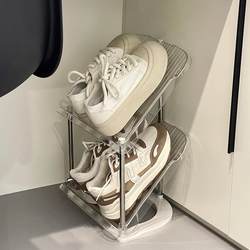 Shoe Rack for Small Narrow Doorways, Simple Multi-Layer Shoe Storage Rack, Space-Saving Behind Narrow Doors in Dormitories, Shoe Cabinet for Slippers