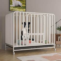 Dog Cage for Large and Medium-Sized Dogs Indoor with Separate Thick Pet Cage with Toilet Golden Retriever Labrador Household Dog Cage