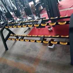 Factory Direct Sales Gym Commercial Dumbbell Rack Double-Layer Thickened Tube Wall Dumbbell Storage Rack Multi-Layer Steel Rack