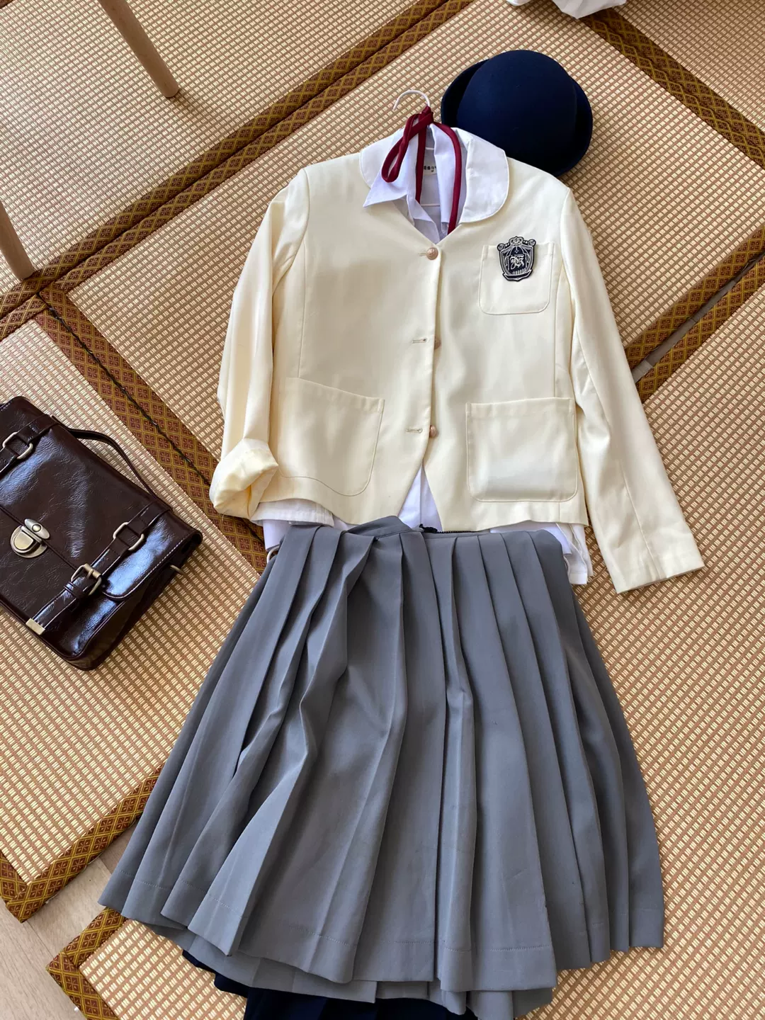 不造自制小松菜奈同款jk制服奶黄色校供感外套颜色