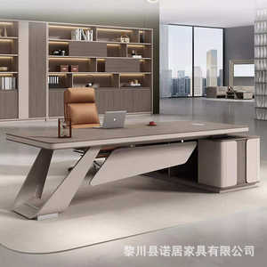 
Painted boss desk, simple and modern president desk, manager desk, executive desk, office furniture, office desk and chair combination