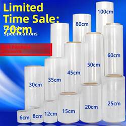 Pe Self-Adhesive Stretch Film 3kg 50cm Industrial Preservation Transparent White Packaging Protective Wrap Film 3kg