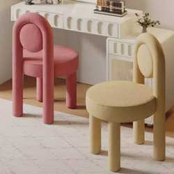 Jaden cream style simple makeup stool internet celebrity ins cafe negotiation chair Nordic light luxury home dressing chair