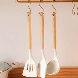 Silicone Spatula Small Size Japanese-Style Household Cooking Spatula Non-Stick Pan Special Spatula Kitchen Utensil Set Tool