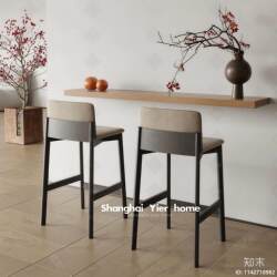 Nordic Modern Minimalist Bar Chair, Bar Stool, High Chair, Home-Use Chair with Backrest, High Stool, Bar Counter Chair