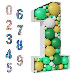 120cm KT Board Number Stand Mosaic Large Number Balloon Filling Box Birthday Party Number Stand