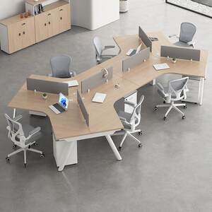 
Simple and modern office desk and chair combination