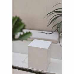 Xiwusuo white minimalist mosaic pattern bathroom side table geometric corner table sofa living room modern coffee table