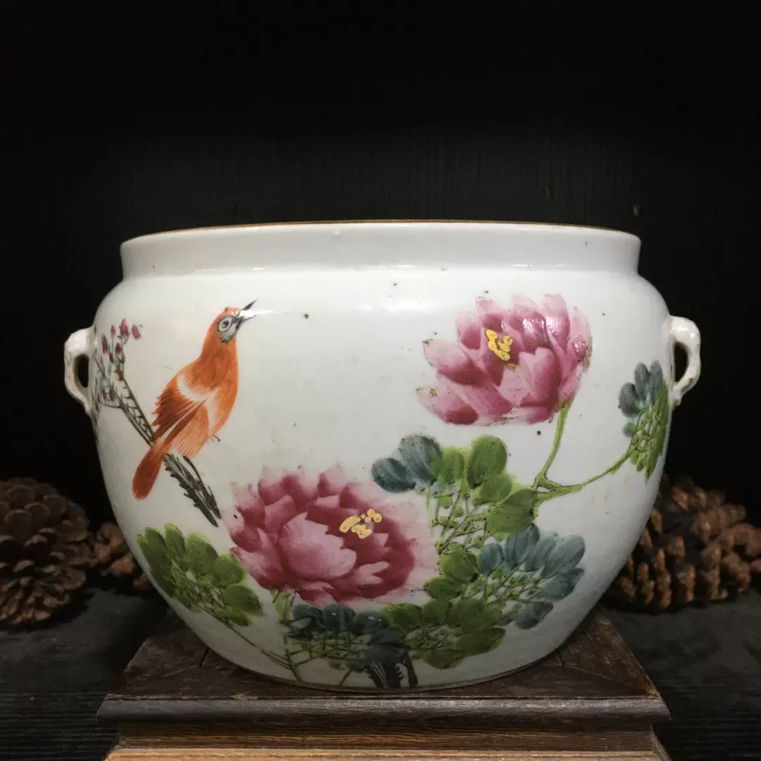 花鳥粥罐