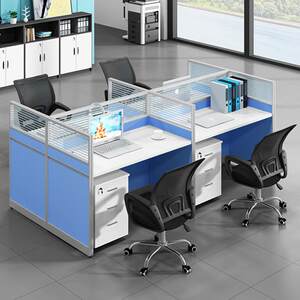 
Staff office desk and chair combination, simple and modern four-person screen booth, employee partition computer desk, six-person furniture