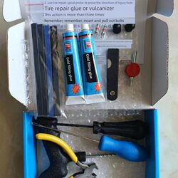 Quick Repair Minimally Invasive Vacuum Tire Repair Tool Kit for Car, Motorcycle, Electric Vehicle Tires with Vulcanized Rubber Strips