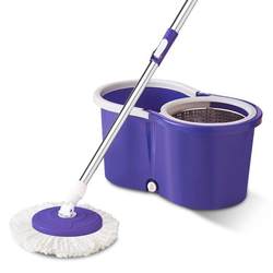 Household Spin Mop with Thickened Rotating Mop Bucket, New All-In-One Floor Cleaning Mop with Absorbent Cloth