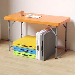 Adjustable Folding Table, Portable Outdoor Multifunctional Dining Table, Simple Household Writing Desk, Long Table for Night Market Stalls