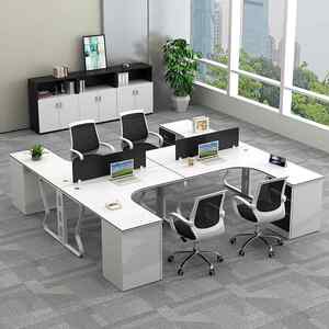 
Table and chair furniture company employee screen partition computer financial desk desk corner storage ZJ-ZT26