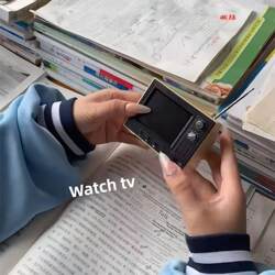 Portable Mini Tv That Allows You to Watch and Play with Miniature Scenes of Baby Houses, Tv Furniture Models, and Students