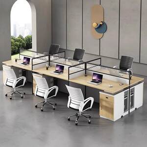 
Guangdong Yue Furniture four-station office simple modern table modern company office electric office clerk table screen table JC chair brain