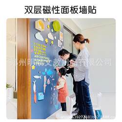 Double-Layer Magnetic Blackboard Wall Sticker, Magnetic Kidsren's Writing Board, Erasable Home Graffiti Wall Soft Whiteboard Wall Blackboard Sticker