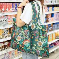 Foldable Supermarket Portable Shopping Bag, Thickened Large Grocery Bag, Large Capacity Eco-Friendly Tote Bag