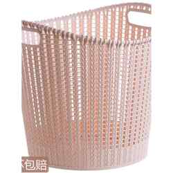 Extra-Large Storage Basket】Dirty Laundry Basket for Clothes and Toys, Rattan-Like Plastic Bathroom Basket.