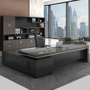 
Boss office desk chair combination manager desk president desk supervisor desk simple modern office furniture single large desk