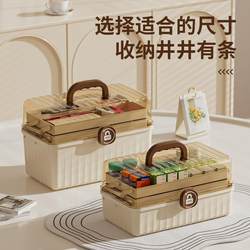 Medicine Box Storage Box, Large-Capacity Medicine Box, Household Medicine Box Storage Box, Layered Classification, Small Medical Emergency Medicine Box